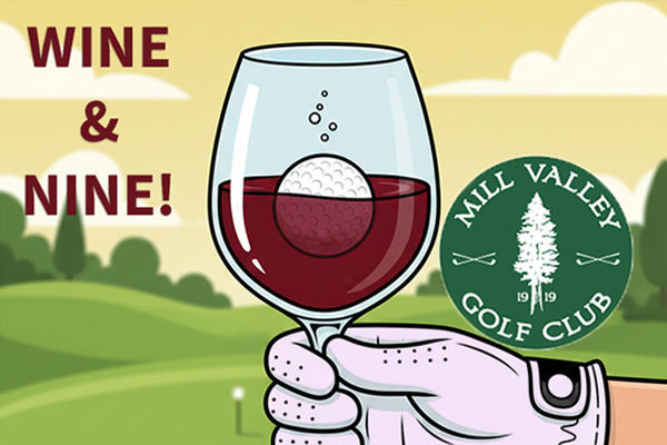 wine and nine ladies golf event at mill valley golf club